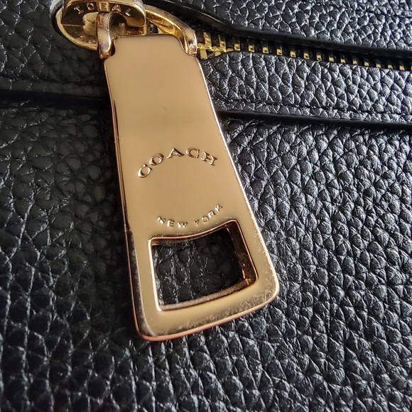 Coach Black Pebbled Leather Tote F54687 - Picture 5 of 16